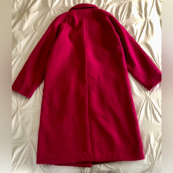 H&M Zara Copy Fuchsia Oversized Coat Size XS NWT - Picture 4 of 8